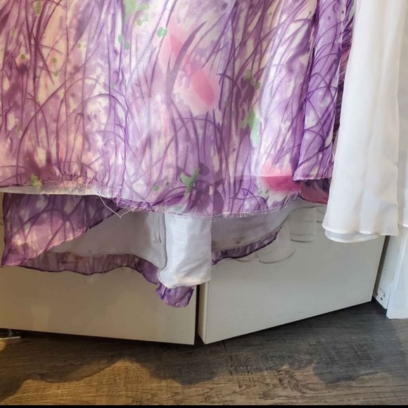 White Multicoloured Prom Grad Dress - Picture 8 of 8